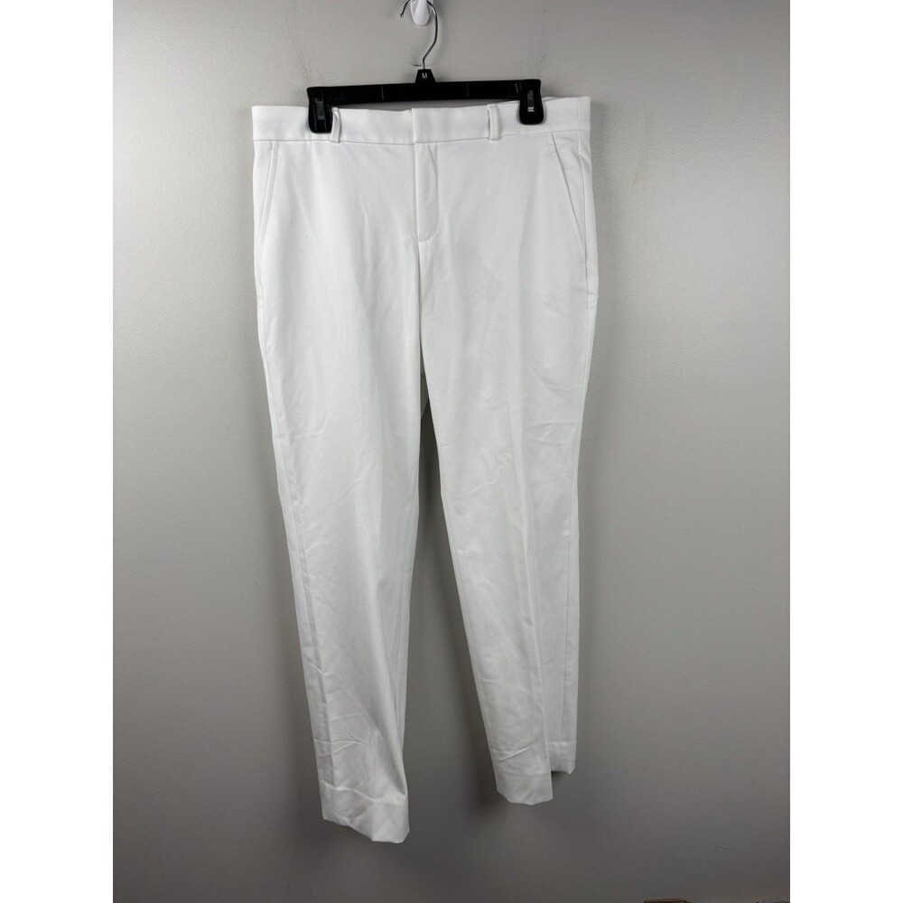 Banana Republic NWT Sz 10 Mid-Rise Modern Straight Ryan Stretch Pants White